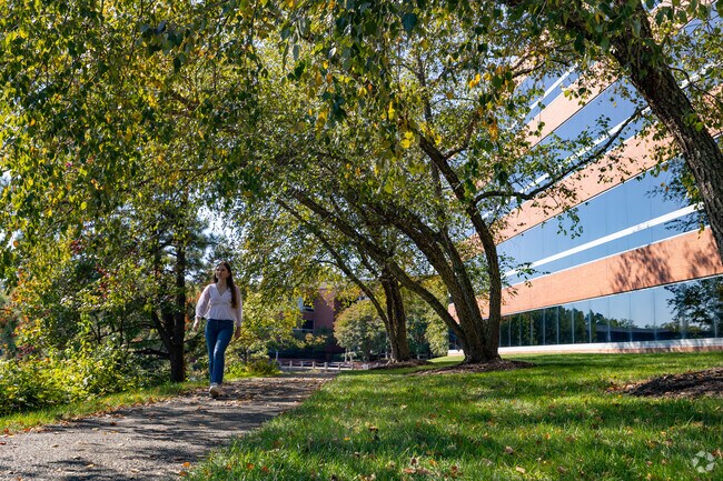 Enjoy a nice walk in business park.