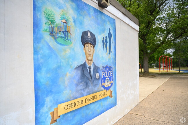 There's a beautiful mural at Officer Daniel Boyle Memorial Park in Northeast Philly.