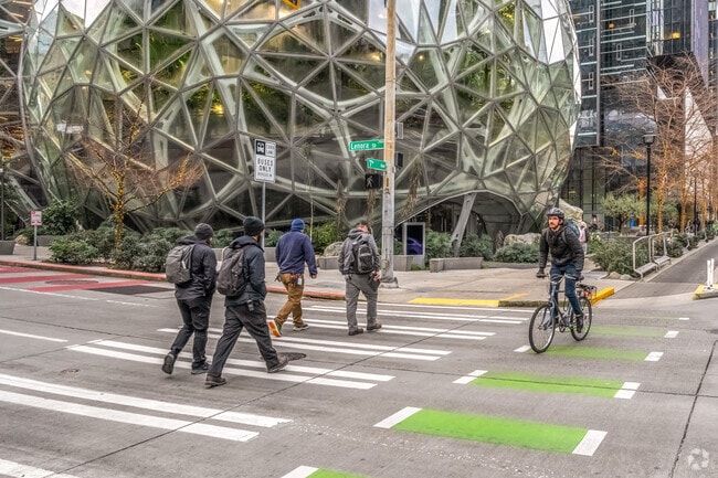 South Lake Union is a very walkable and bicycle friendly neighborhood.
