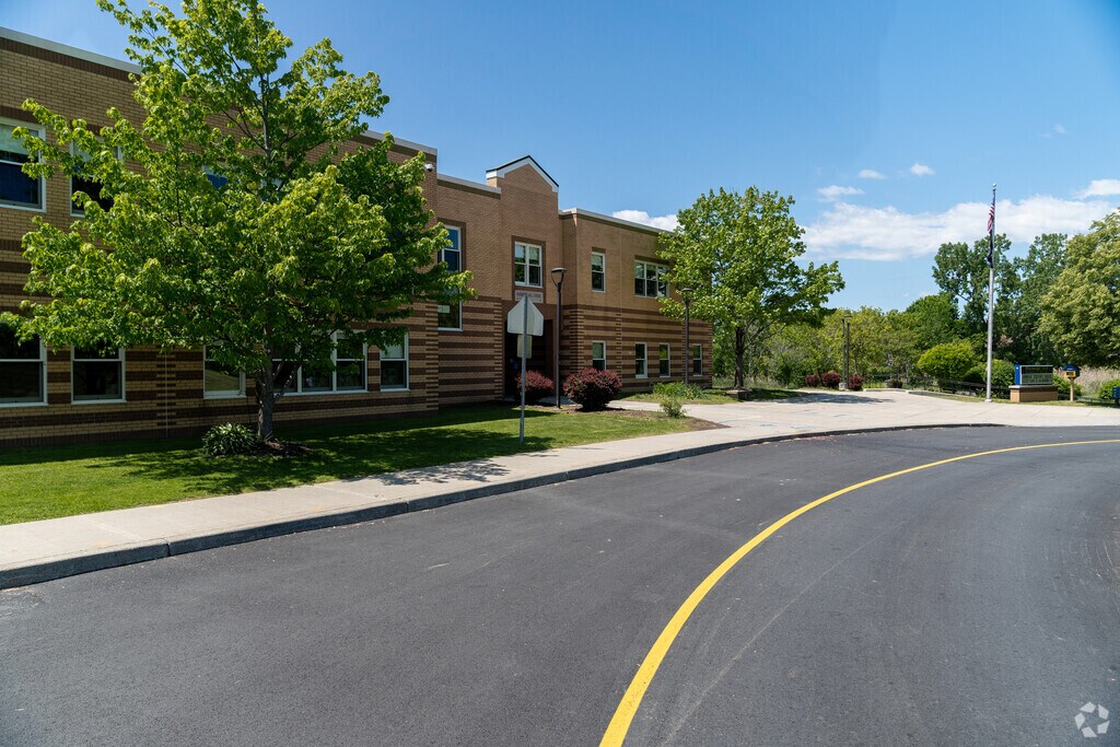Harmony Hill School is perched on top of a hill with beautiful views of Fort Hunter.