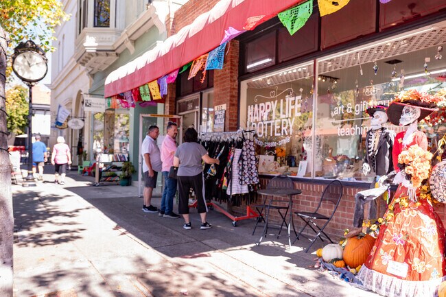 People walk and shop in downtown Benicia.