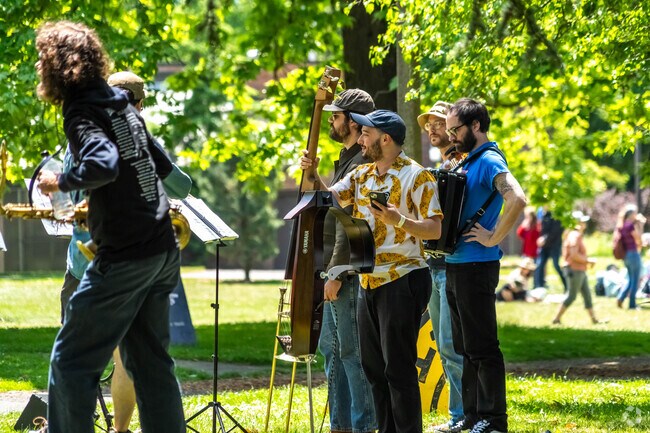 Come to Pratt Park in Atlantic in Seattle and enjoy a music-filled day at Honk Fest West.
