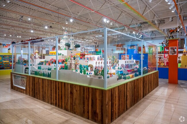 Countless colorful exhibits and displays can be found in the Museum of International Folk Art.