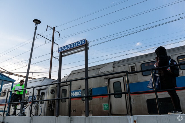 Seabrook was built around the train station, the MARC Penn Line, makes commuting easy.