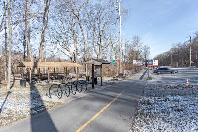 Platt park in Waterbury is a brand new riverfront access point on the Naugatuck rail trail.