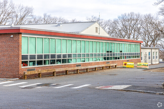 A side view of the Walton School in Wakefield, MA.