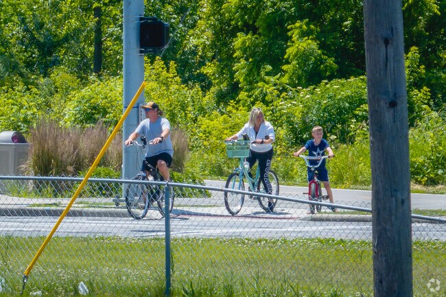 Bike riding families love the proximity to Chessie Circle Trail in Five Points.