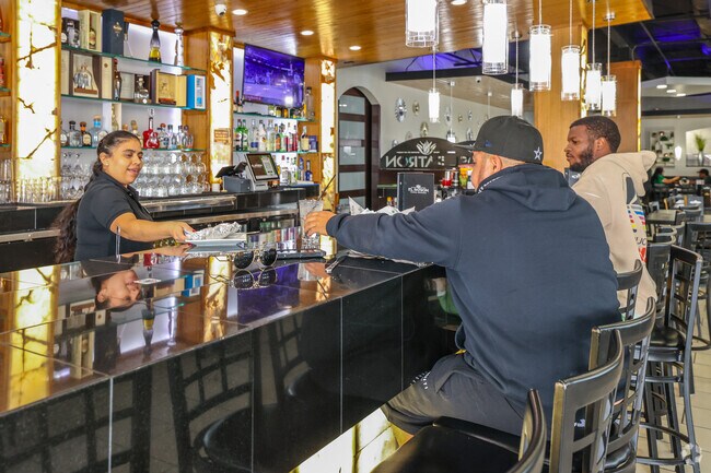 Gather for drinks at El Patron's full bar in Milwood.