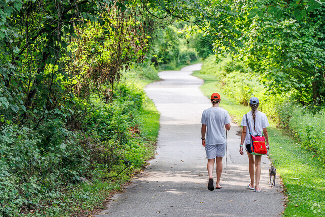 The Jones Fall Trail is a 10 mile path that stretches from Mt. Washington to the Inner Harbor.