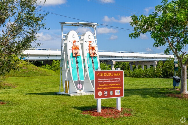C-24 Canal Park offers SUP rentals for Cashmere Cove residents to enjoy the St. Lucie river.
