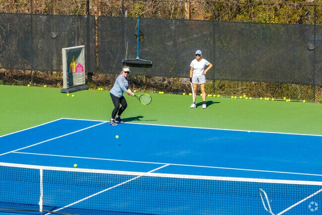 Glenlake Park has several well-maintained tennis courts for public use.