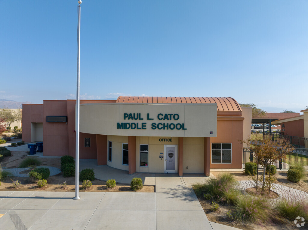 Entrance into the office at Paul L Cato Middle School.