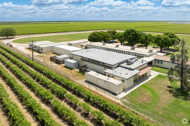 Columbine Elementary School is surrounded by the farmland and orchards of San Joaquin Valley.