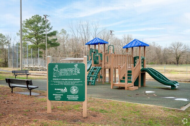 Kids love the playground in the Roosevelt neighborhood.