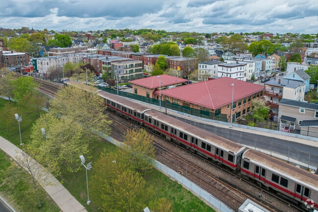 Mount Bowdoin is located on the Red Line of the T, so you can take the train from two stations.