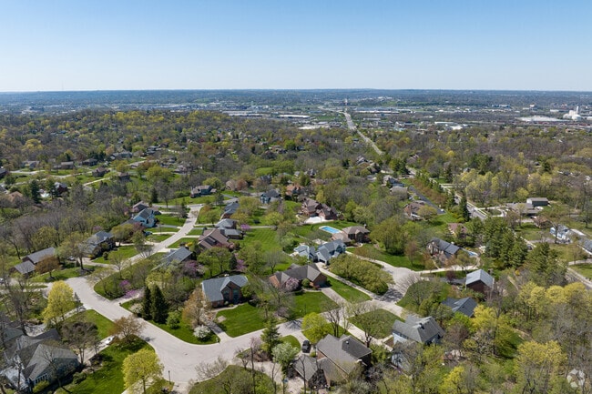 Homes sit on spacious lots in Evendale.