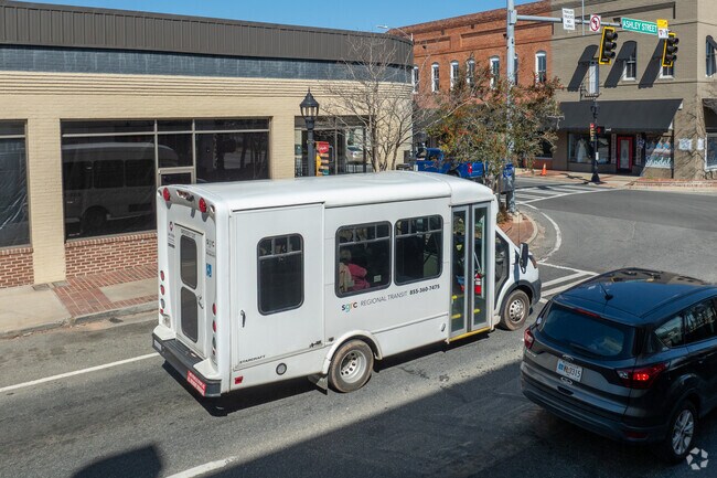 Douglas does not have a public bus system. However, there are a few specialty bus services available.