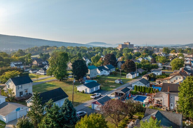 Located on the far end of Altoona, Highland Park's placement offers views of the Allegheny Mts.