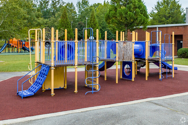 Acworth Elementary features a few playgrounds for the children.