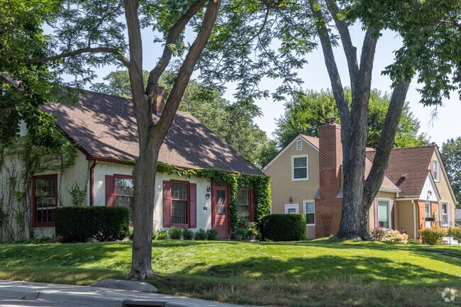 Mature trees line most of the neighborhood's residential streets in Elmwood.