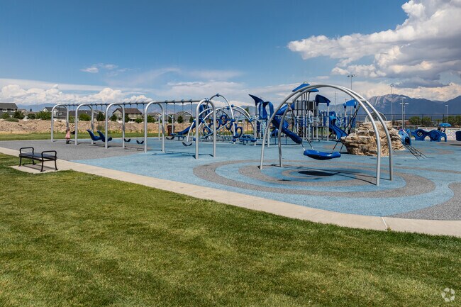 Ron Wood Regional Park has a very large playground with modern, creative play equipment.