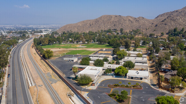 Highland Elementary is nestled next to the hills and the train tracks in Riverside.