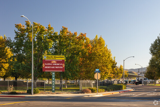 The latest announcements are found on the board at North Mountain Middle School in San Jacinto.
