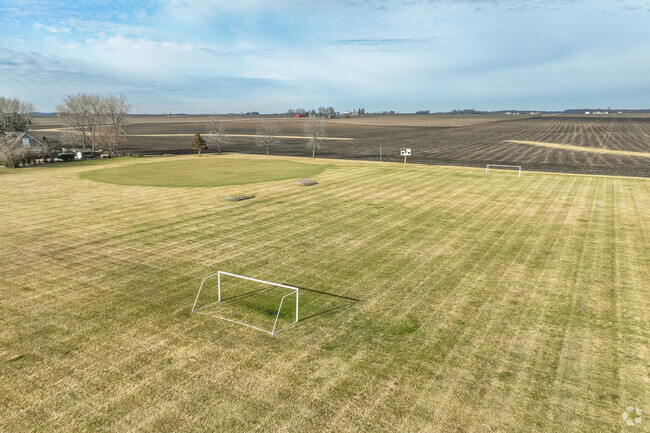 Paw Paw School offers a large soccer field for students.