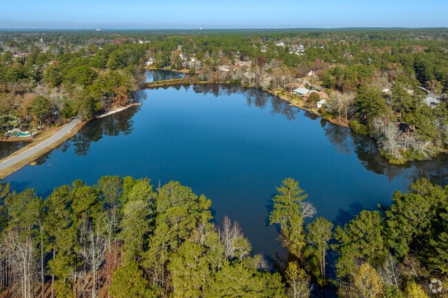 Lakes in Southeast Columbia often host fishing and boating activities.