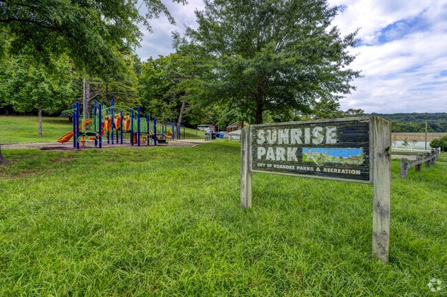 Sunrise Park connects to nearby trails, offering scenic walking routes.