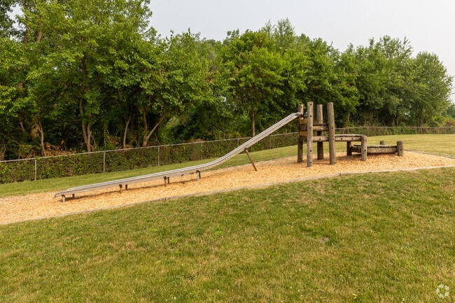 Entrance James H Watson Elementary School long slide, Schererville, IN.