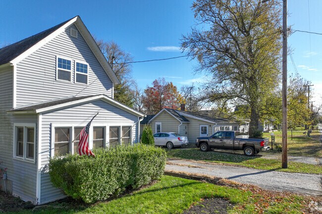 Rows of homes in Leroy feature great landscaping.