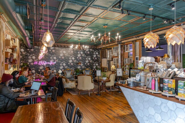 The decor at the Pistachio Cafe exudes are gallery vibes in Westville.