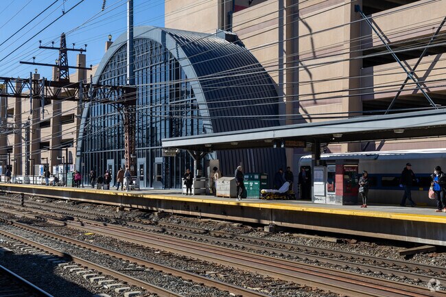 South Norwalk Train Station is always busy and has ample parking.