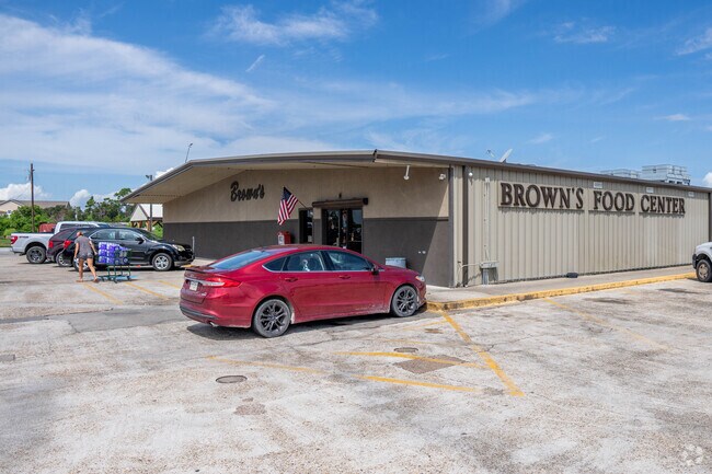 Residents stop by Browns Food Center in central Hackberry for everyday essentials.
