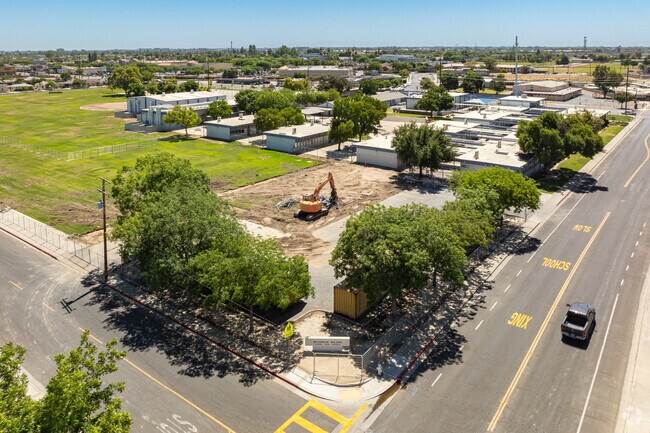 Woodrow Wilson Junior High School provides large green areas for students to play and relax.