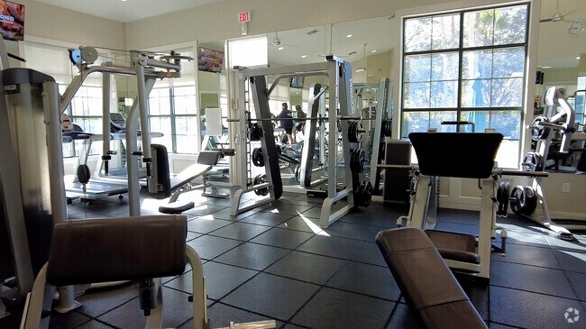 Arbor Greene locals exercise at the community's fitness center.