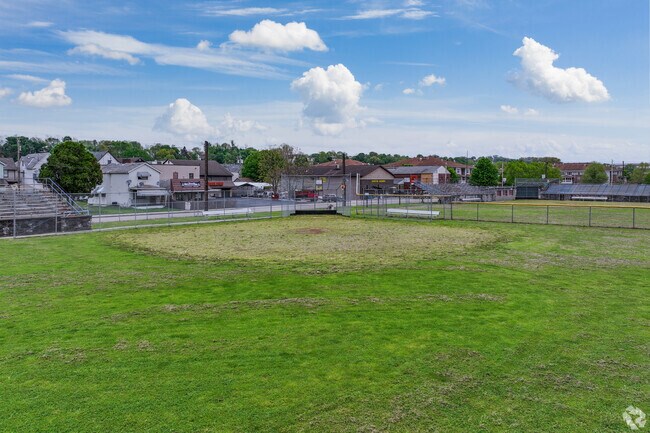 Enjoy baseball games at Dreshar Stadium.