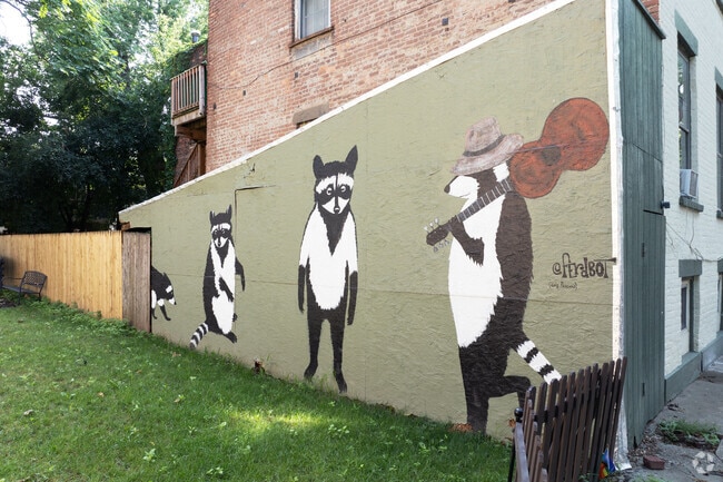 You can find many creative murals within the Hudson Park neighborhood.