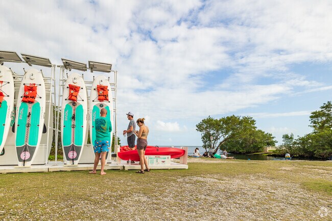 One can rent padding boards at Deering Point Park in Palmetto Bay, FL.