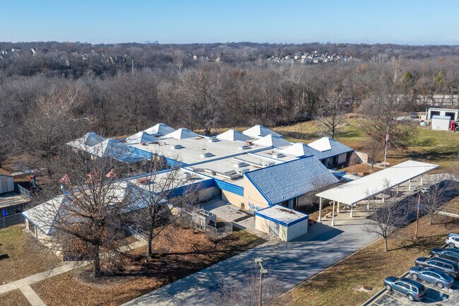 An aerial view of Maple Valley School.