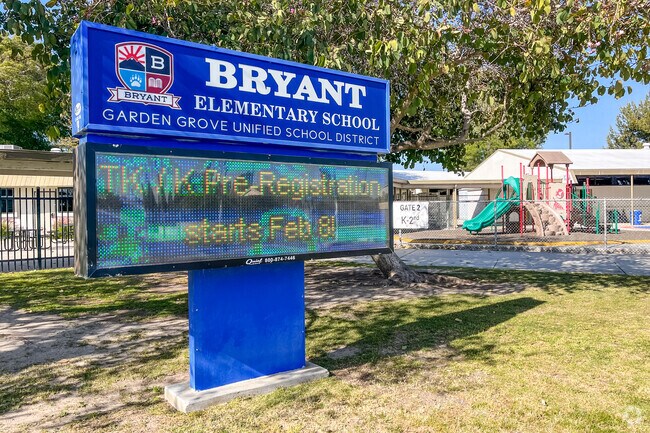 Bryant Elementary School serves students in the Garden Grove neighborhood.