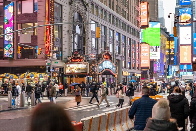 Streets bustle with people at all times of day.