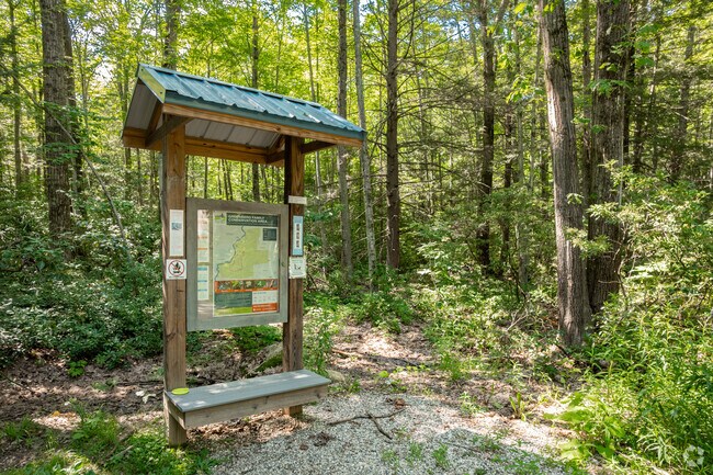 Park directions and trail maps are posted at Greensburg Family Park.