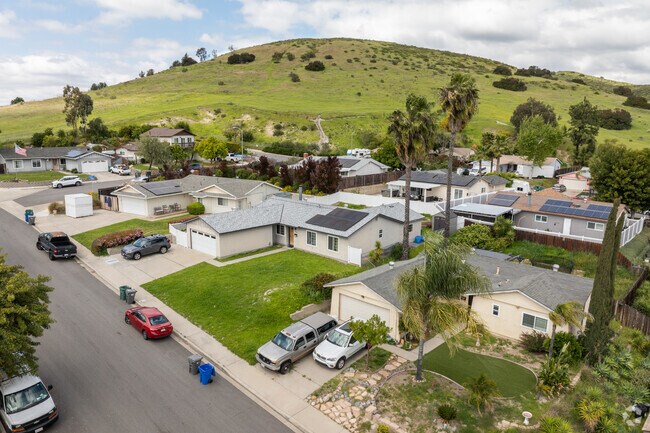 Some homes sit up high in the hills of Carlton Hills.