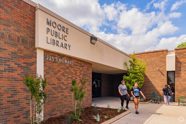 The Moore Public Library offers a great reading environment for residents of Highland-Santa Fe.