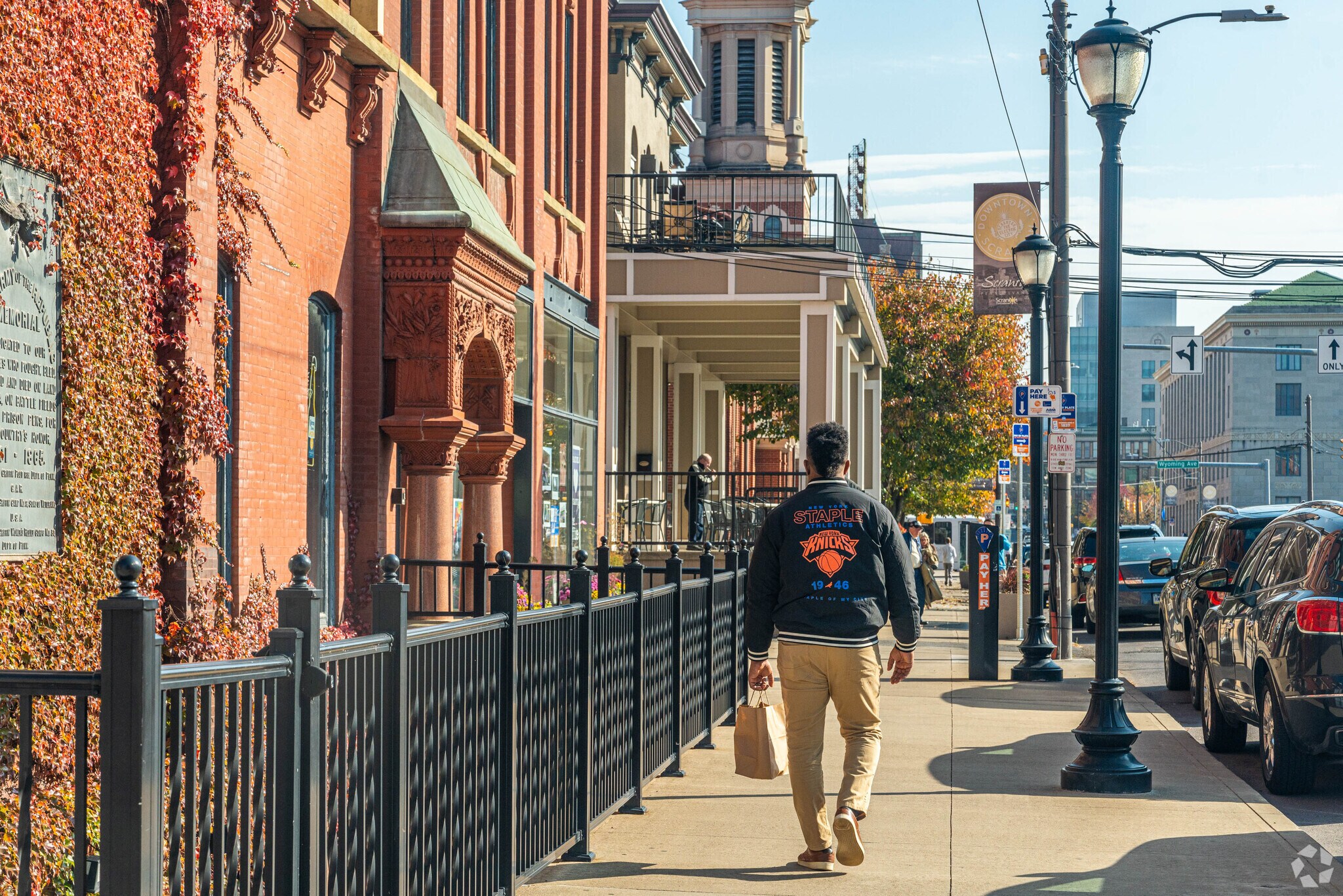 Residents of Downtown Scranton enjoy the walkability of the neighborhood.