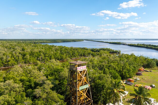 Observation tower overlooks the Ten Thousand Islands near Everglades City.
