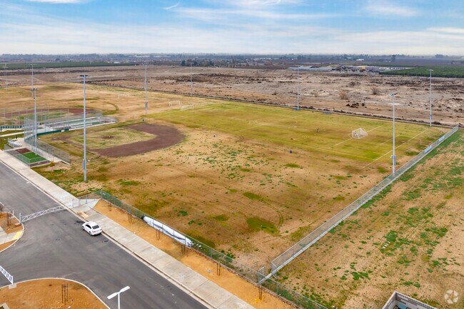 The baseball field at Sanger West High School in Fresno.