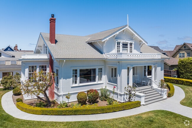 A new colonial stands strong on a summer day in Spreckels, California.